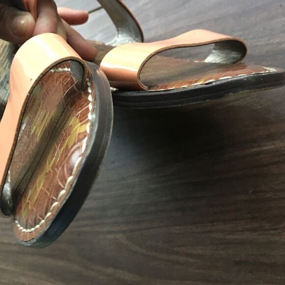 𝅺SAM EDELMAN Krista Leather Slip On Flat Slide Sandals 7.5 - Picture 6 of 7